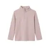 Procesamiento de camiseta de punto con cremallera a media altura para niños 10A, antibacteriana, base de seda de acetato amigable con la piel, Clase A, para hombre y mujer, hecha a medida OEM