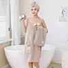 Falda de Baño Estilo Tubo para Mujer, Chaleco sin Mangas de Felpa Coral, Absorbente, No Suelta Pelusa Fácilmente, Se Puede Usar como Toalla de Baño, Secado Rápido y Absorbente
