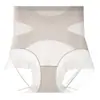 Calcinha Fio Dental Invisível Sem Costura Hongxuan Feminina Ultra Fina Cor Nude 3D Bumbum de Pêssego Cintura Alta Controle de Barriga Seda de Amora