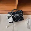 Bolsa Doce de Bolinhas Feminina 2026 Nova Bolsa Lancheira Bolsa de Maquiagem de Mão de Alto Padrão Bolsa de Celular de Ombro Único Transversal