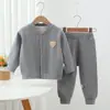Conjunto de Veludo Aconchegante 'Sunshine' com Duas Portas, Lançamento Outono/Inverno 2026 para Bebês Meninos e Meninas, Conjunto Elegante de Duas Peças para Sair