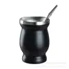 Venta Caliente Transfronteriza Taza para Yerba Mate de Acero Inoxidable 304 de 8 oz, Taza para Yerba Mate Argentina, Taza Mini Calabaza con Bombilla y Cuchara