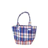 Bolso Tejido Rayas Personalizadas Color Publicidad Ikea Impreso Laminado Bolso de Mano Personalizado Compuesto Piel de Serpiente Impermeable Bolso Venta al por Mayor