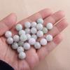 Cuentas sueltas de piedra de jade natural, cuentas de loto, accesorios de bricolaje, pulseras, cuentas redondas talladas con cuentas, joyería al por mayor