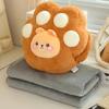 Almohada de Pata de Gato de Dibujos Animados, Calentador de Manos, Cojín Multifuncional, Cojín para Asiento, Oficina Dormitorio, Regalo Lindo y Adorable para Niñas