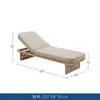 Sofá de Madera Maciza para Jardín de Villa de Alta Gama Mesa de Café Sofá Impermeable y Resistente al Sol Muebles de Teca para Patio Exterior Sofá de Hotel