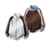 Sudadera Chaqueta de Otoño para Hombre Estilo Universitario Rayada con Cuello Alto para Adolescentes, Chaqueta Versátil Harajuku Coreano