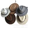 Novo Chapéu Masculino Topper Chapéu Panamá Chapéu de Sol com Malha Respirável Chapéu Fresco Chapéu de Viagem Chapéu de Sol para Praia Chapéu de Palha com Aba Larga