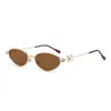 Gafas de sol nuevas versión coreana 2026 con incrustaciones de diamantes metálicos, gafas de sol de moda estilo callejero retro, gafas de alta gama para mujer