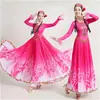 Roupa de Xinjiang Adulto Dança de Abertura Vestido Longo Traje de Performance de Dança Uigur Traje Étnico Moderno para Performance de Palco