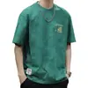 Camiseta de manga corta transfronteriza de peso pesado para hombre, corte holgado, talla grande, marca de moda, nuevo estilo verano 2026, ropa de algodón puro para hombre