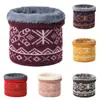 Bufanda de Cuello de Felpa y Lana para Otoño e Invierno, Calentador de Cuello Tejido de Moda para Hombres y Mujeres, Forrado de Felpa y Engrosado para Calor, Venta al por Mayor Transfronteriza