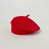 Boina de Punto para Niños para Otoño e Invierno, Bonito Gorro de Lana con Orejas de Gato, Cálido Gorro de Pintor para Niños y Niñas, Color Sólido de Moda