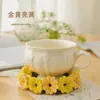 Atacado Transfronteiriço Amazon Artesanal Tecido à Mão com Lã Porta-Copos, Decoração Simples para Mesa, Almofadas Redondas de Isolamento Térmico, Presentes Criativos