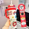 Crayon Shin-Chan Fofo Cooler de Gelo para Carro Copo de Bebida Portátil com Canudo Gigante Grande Capacidade Nova Caneca Térmica