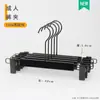 Cabides de Acrílico Preto Puro para Lojas de Roupas, Roupas Infantis, Roupas Masculinas e Femininas, Cabides Antiderrapantes, Prendedores de Calça, Logotipo Atacado