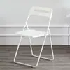 Silla Plegable para Uso en Casa, Silla de Plástico Moderna y de Moda para Fotos, Silla para Dormitorio, Oficina, Reuniones, Capacitación, Exterior con Respaldo, Venta al por Mayor