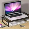 Soporte elevador de computadora, almacenamiento de escritorio, base enfriadora para laptop, almacenamiento para dormitorio/oficina, bandeja para teclado