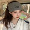 Diadema de ala ancha con el mismo estilo de Yang Chaoyue, otoño e invierno, diadema tejida de lana con letras de alta calidad de Corea del Sur