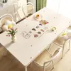 Mantel de Lujo Ligero y de Gama Alta, Mantel de Mesa de Comedor de Dibujos Animados, Impermeable, Resistente al Aceite, No Lavable, Mantel Anti-quemaduras, Protector de Mesa de Café
