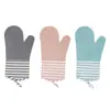 Luvas de Cozinha Quentes de Venda Transfronteiriça, Luvas de Forno Estilo Nórdico, Manga de Silicone, Luvas de Micro-ondas com Camada Dupla Anti-Escaldante e Isolamento Térmico