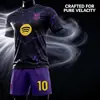 2627 Jersey de Fútbol del Barcelona Número 10 Yamal Messi Apariencia Ropa de Entrenamiento Patrón Piedra Morada Jersey Mamba Negra