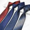 Formal para Hombre Negocios 8cm Trabajo Coreano Rayado Masculino Profesional Británico Color Sólido Novio Boda Sarga Poliéster
