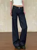 Jeans boca de sino de cintura baixa estilo retrô americano para mulheres, estilo fino de verão, tamanho petite 145, solto e modelador, calças de perna larga compridas