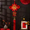 Nudo Chino Año Nuevo de la Cabra con el Carácter '' Decoraciones de Año Nuevo 2027 Adornos Colgantes Festivos para el Festival de Primavera Sala de Estar Decoración del Hogar Venta al por Mayor