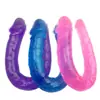 Serpiente de Dos Cabezas Dispositivo de Masturbación Femenina de Silicona de Doble Cabeza Juguete Sexual Erótico para Adultos Retráctil y Portátil