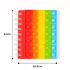 Bobina pop de bolhas de silicone este caderno A7 descompressão para crianças