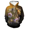 Sudadera con capucha para hombre Estilo Americano Vintage Estampado de Abeja 3D Sudadera con capucha de jersey Moda Otoño Sudadera Casual