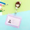 Lanyard con etiqueta para el pecho, lindo diseño de dibujos animados, impermeable, set de tarjetas, fácil de tirar, hebilla telescópica, set de identificación de tarjeta de pecho para enfermera de hospital, tarjeta de trabajo