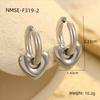 Sentido del Diseño Nicho Moda Acero Inoxidable Amor Hebilla de Oreja Anillo de Oreja Elegante Combinable Pendientes Viento Frío Joyería de Oreja Personalizada