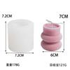 Molde de Vela Aromática Coluna Ondulada Giratória Estilo Italiano Ornamento Geométrico 3D de Resina Pedra Difusora Molde de Silicone