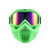 Óculos de Proteção para Moto com Máscara Facial Removível, à Prova de Vento, Anti-respingo, com Proteção UV400 para Ciclismo Off-road