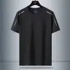 Camiseta de Manga Corta de Seda de Hielo de Secado Rápido para Hombre, Top Deportivo de Malla para Verano, Ropa Casual de Verano, Camiseta Elástica