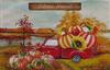 Mantel individual de lino impermeable y aislado con estampado de girasol y calabaza, simple y atmosférico, para el otoño y el Día de Acción de Gracias, nuevo artículo de Temu