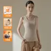 Chaleco térmico de plumón de ganso talla extra para mujer, otoño e invierno, diseño de doble C, entallado a la cintura, resistente al frío, con forro de copa incorporado, capa interior sin costuras y parte superior