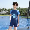 Maiô Infantil de Puxar Dividido Tamanho Médio Infantil Juvenil para Meninas Maiô de Treino de Natação Profissional para Meninas Parte Inferior