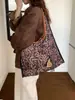 Bolso de Lona Estilo Perezoso con Estampado de Leopardo 2026 para Mujer, Bolso de Hombro Grande de Alta Capacidad para el Trabajo, Bolso Tote Versátil Casual