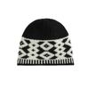 Gorro de Punto Rombo Celebridad de Internet para Mujer Otoño e Invierno 2024 Nuevo Gorro Frío Cálido a Prueba de Frío Protección para Orejas Gorro de Lana para Rostro Pequeño