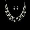 Juego de Joyería Transfronterizo Cadena de Garra de Diamante Completo Moda Simple Accesorios de Alta Gama Aretes Aretes Collar Accesorios para Mujer Venta al por Mayor