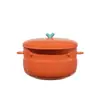 Tigela Suplementar em Aço Inoxidável 316L com Formato de Baleia para Bebês, Tigela de Sopa Antiderrapante, Louça Infantil Tigela Pequena com Tampa, Antiderrapante e Durável