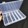 Caja de Almacenamiento Transparente de Plástico PP Vertical Fija de 6 Compartimentos con Separadores para Joyería, Cuentas, Brazo Limpiaparabrisas, Caja para Componentes Digitales
