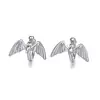 Piercing de Orelha Morcego para Mulheres Sem Furos na Orelha, Estilo Escuro Cool, Brincos Punk Minimalistas para Homens, Ear Cuff Unissex, Estilo Escuro