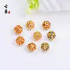 Cuentas de Esmalte Cloisonné de 8 mm, Cuentas de Cobre con Patrón Tradicional de Nube Azul Quemado, Accesorios para Pulseras DIY, Cuentas Espaciadoras, Cuentas Sueltas