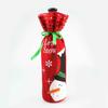 Saco de Vinho Tinto Decorativo de Lantejoulas para Feriado de Natal Papai Noel Boneco de Neve Tecido Imitação Saco Conjunto de Garrafa de Vinho de Natal