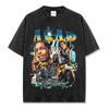 Camiseta de manga corta con estampado de A USD AP Rocky de hip hop americano transfronteriza, manga larga lavada, holgada, con capucha pesada para hombre