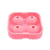 4 caixas de molde de hóquei no gelo de silicone de grau alimentício, 6 cavidades, fabricante de gelo esférico para whisky, fácil de desenformar, artefato para fazer gelo em bola